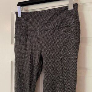 Athleta Metro Gray Herringbone Leggings Size S